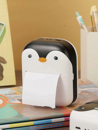 Penguin design rechargeable portable mini printer