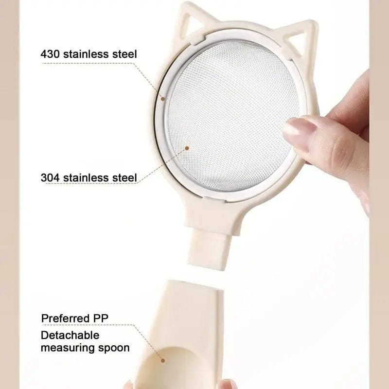 1 pc stainless steel strainer with plastic handle