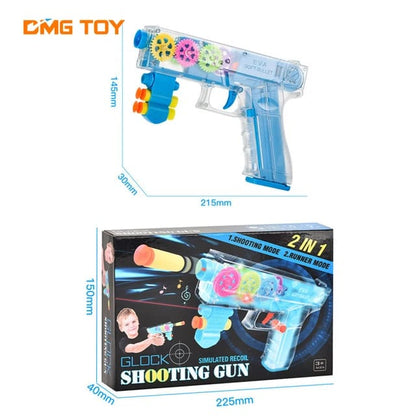 Gear gun light sounds and foam shooting