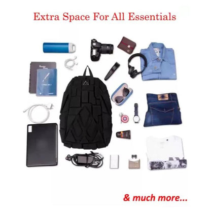 Backpack - waterproof hard shell with inbuilt aux cable jack