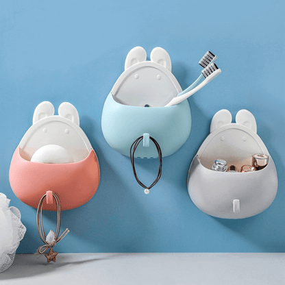 Multifunctional wall-mounted toothbrush storage holder