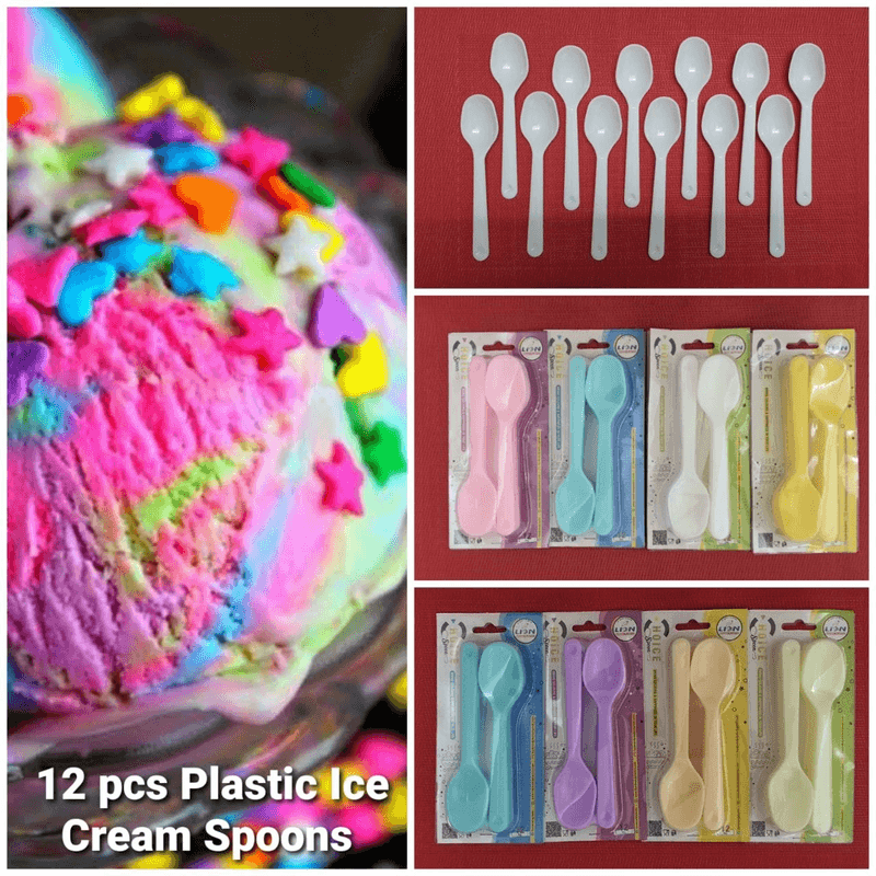 Set of 12 ice cream spoons