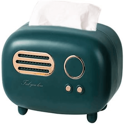 Retro radio tissue box