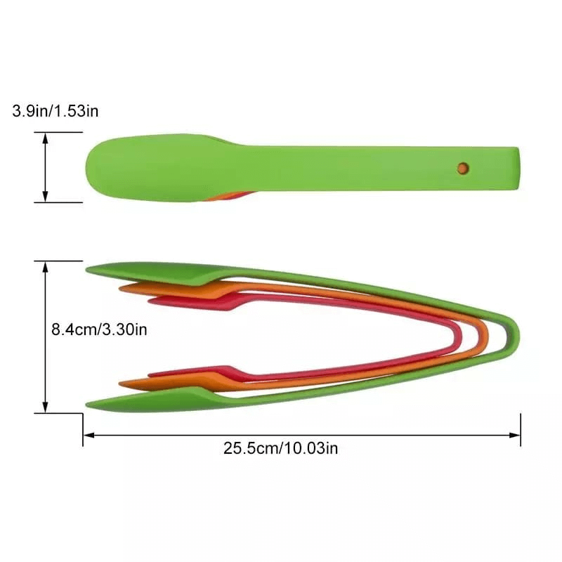 3pcs set food tongs plastic