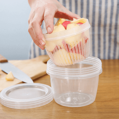 Kitchen double-layer food drain storage box