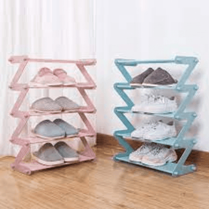 Simplicity z-shaped 5 -tier shoe rack