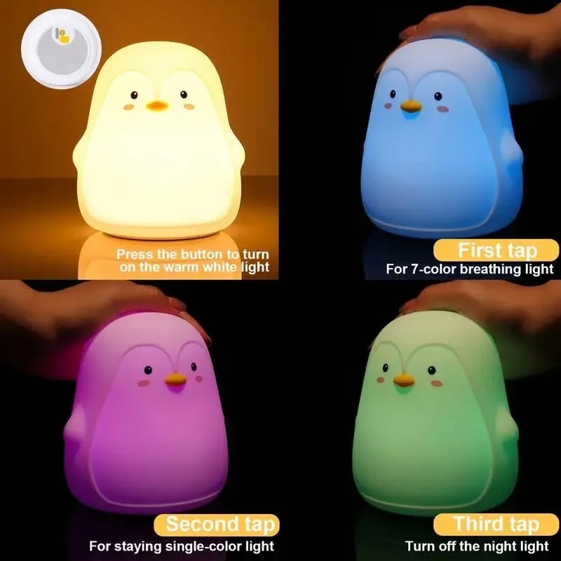  cute penguin led touch lamp 