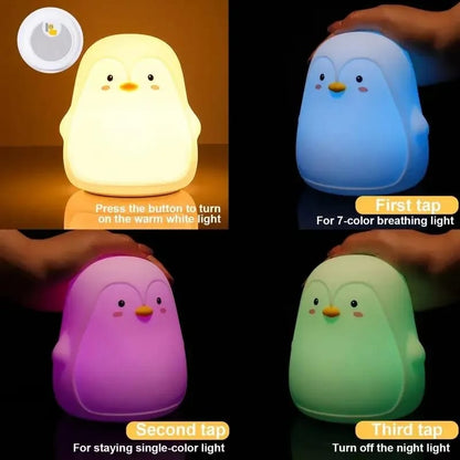  cute penguin led touch lamp 