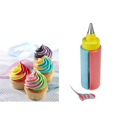 2in1 twin double cake decorating icing bottle