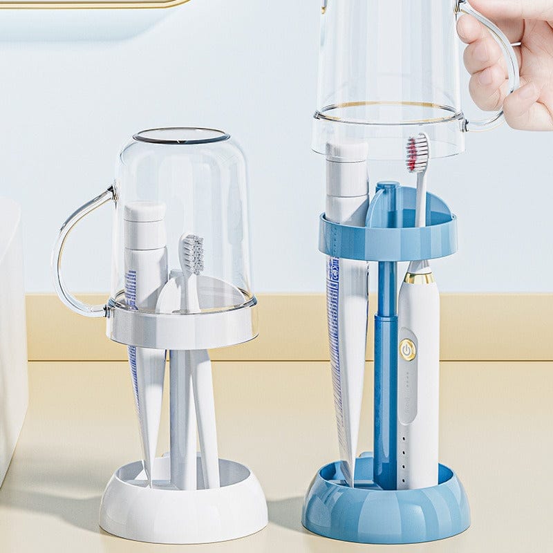 Creative Toothbrush Holder With Mouthwash Cup