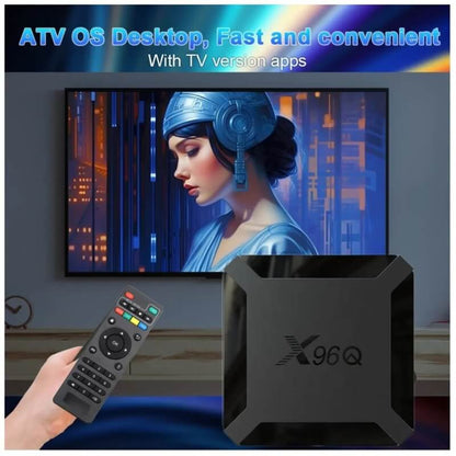 Smart box x96q mini quad core 2g+16g 4k 60fps andriod 10v