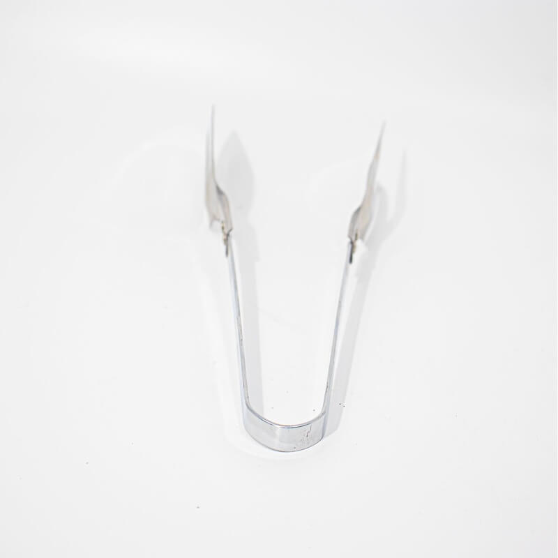 Stainless steel food serving tongs