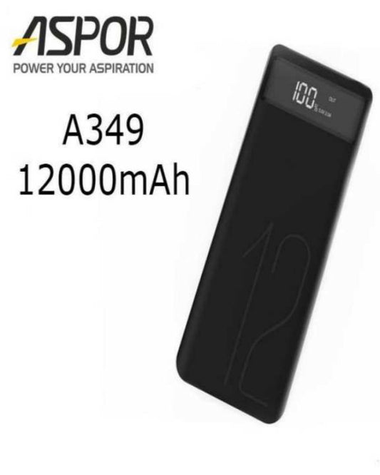 Aspor a349 12,000 mah powerbank