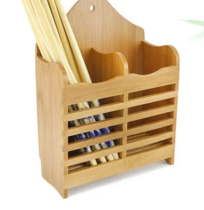 Wooden chopsticks storage holder cage