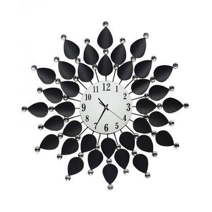 Diamante spiral wall clock sunshine shape