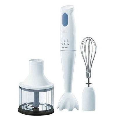 Electric hand blender - chopper food processor - white