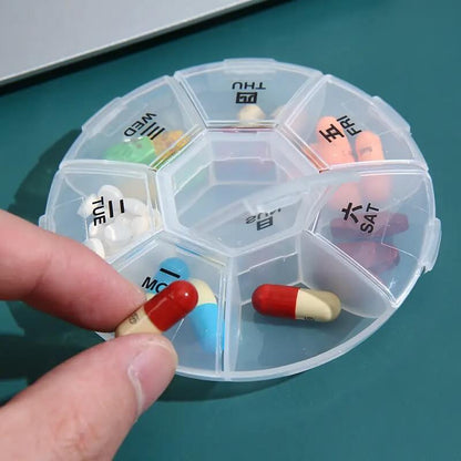 7 days weekly mini tablet pill medicine box