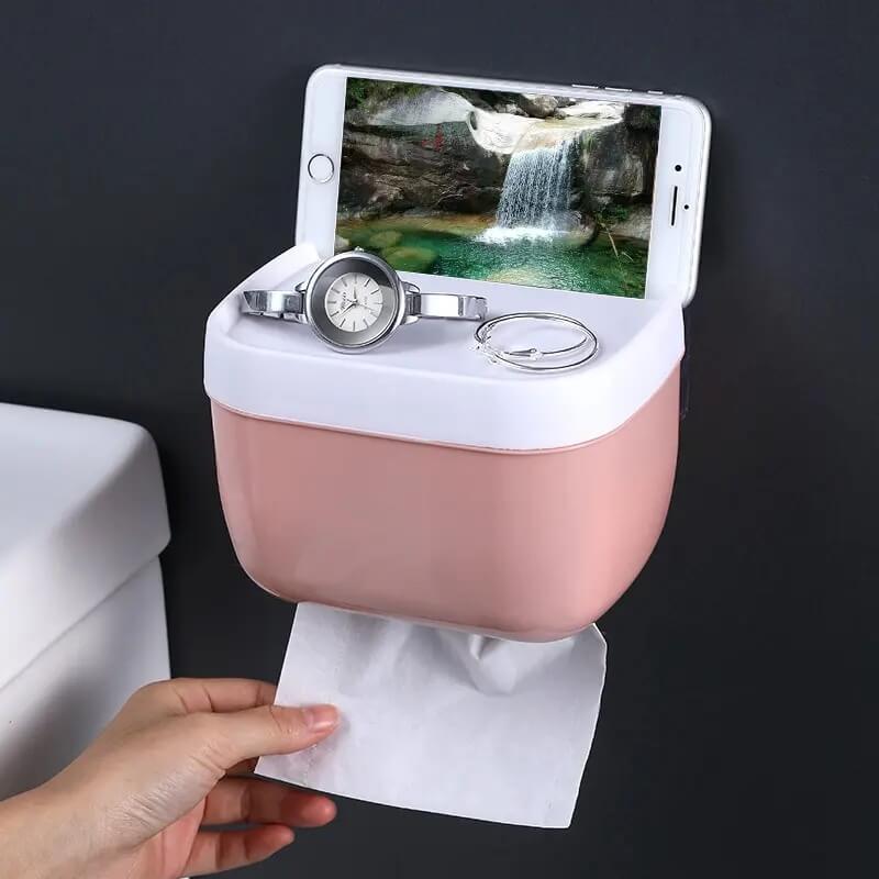Mini tissue dispenser wall-mounted storage holder