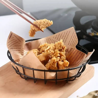 Round iron platter bucket