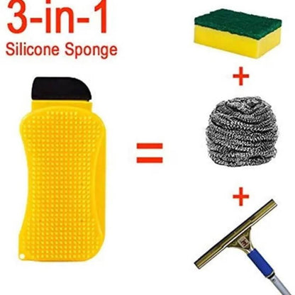 3 in 1 silicone sponge