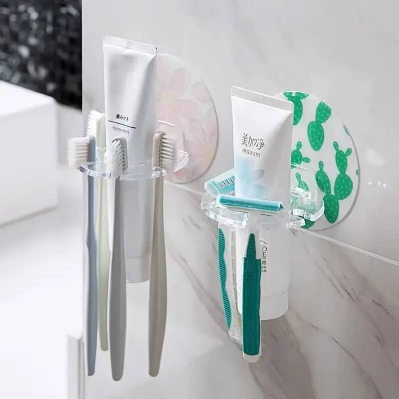 Acrylic toothbrush and toothpaste holder