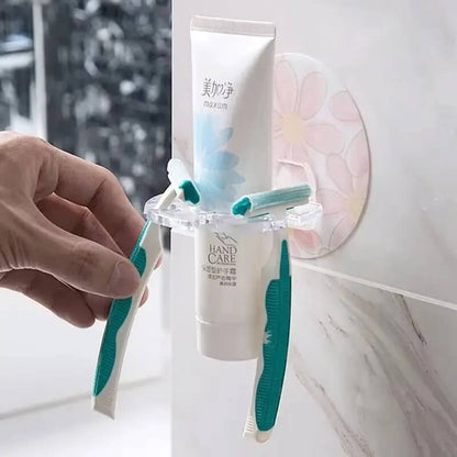 Acrylic toothbrush and toothpaste holder