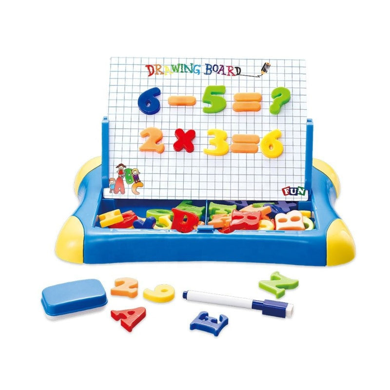 2in1 magnetic drawing board with alphabet