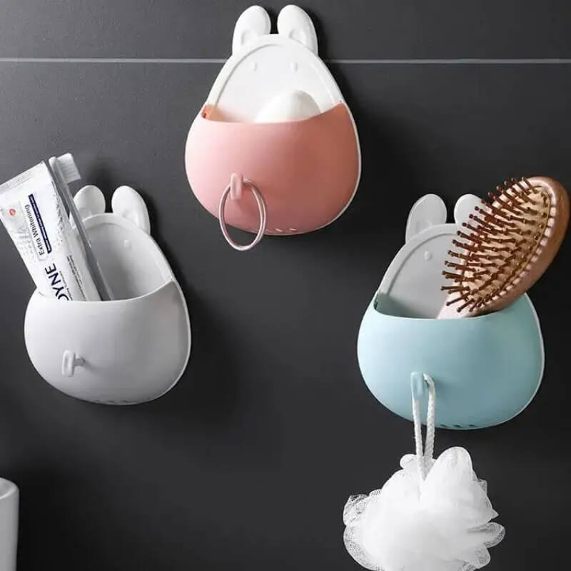 Multifunctional wall-mounted toothbrush storage holder