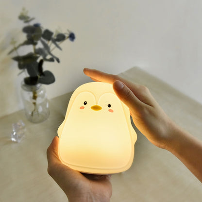 cute penguin led touch lamp