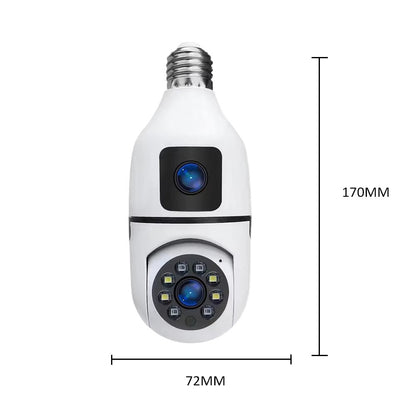 Smart bulb 2 lens camera for Home Surveillance