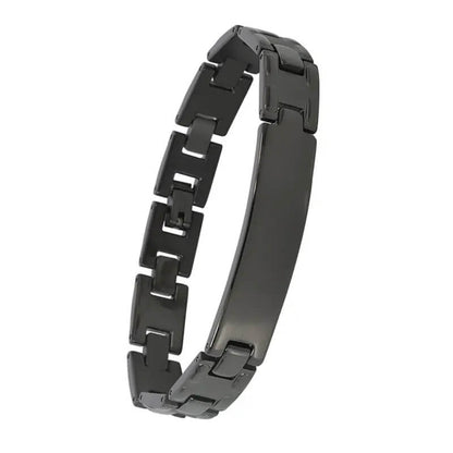 Stylish black metal bracelet unisex