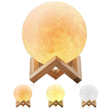 Led moon lamp night light 3d