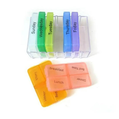 7-layer folding small medicine tablet container