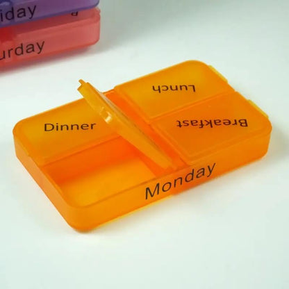 7-layer folding small medicine tablet container