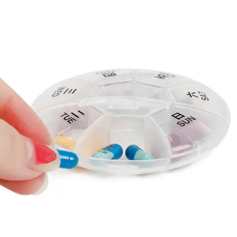 7 days weekly mini tablet pill medicine box
