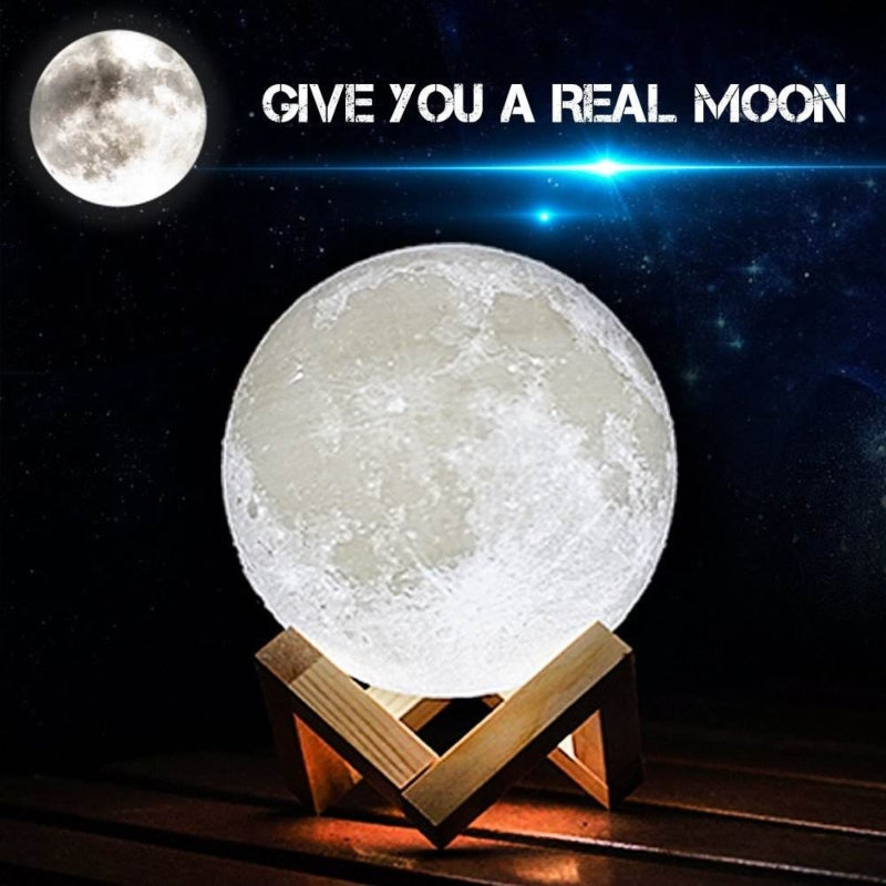 Led moon lamp night light 3d