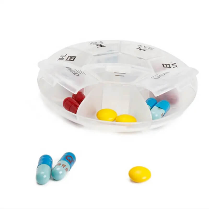 7 days weekly mini tablet pill medicine box
