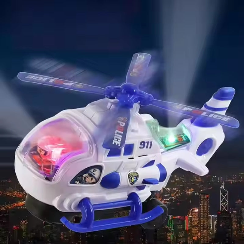 POLICE HELICOPTER WITH LIGHT SOUNDS and SMOKE