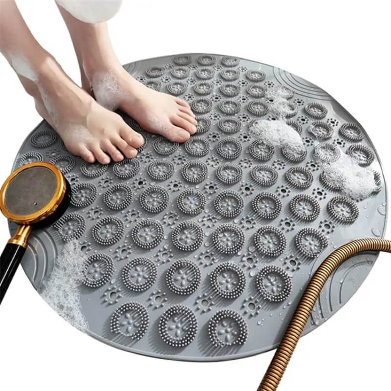 Round non-slip foot massage cleaning mat