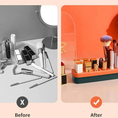 Silicone creative cosmetic display organizer