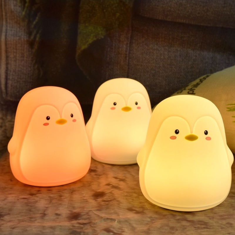 cute penguin led touch lamp