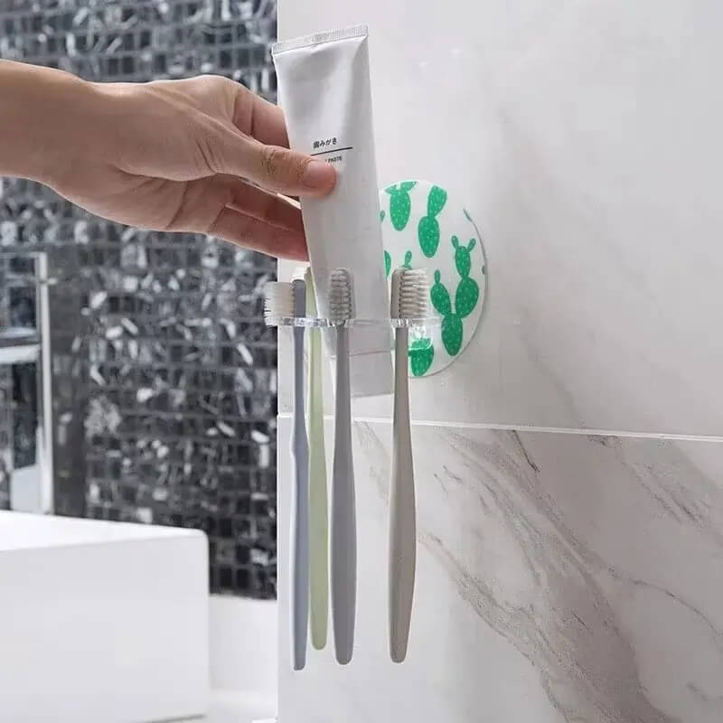 Acrylic toothbrush and toothpaste holder