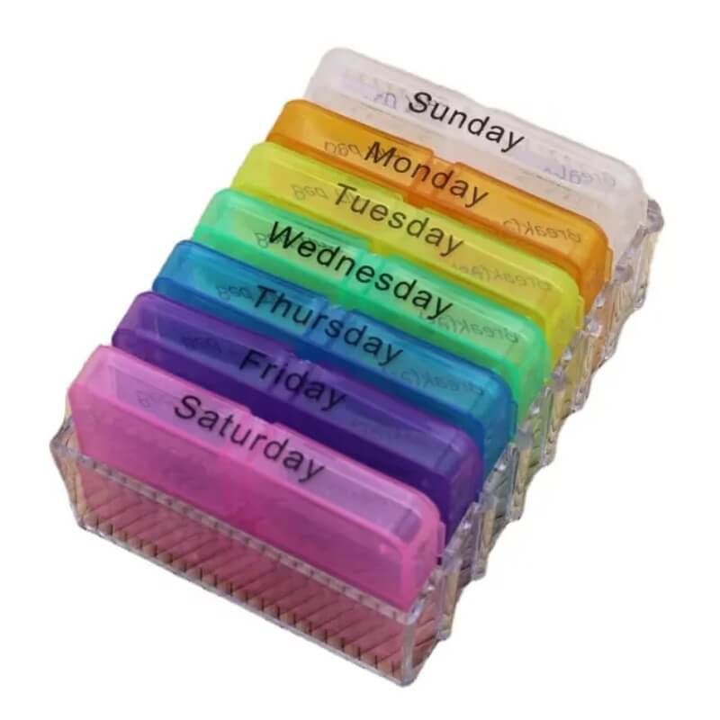 7-layer folding small medicine tablet container