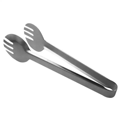 Stainless steel kitchen serving tongs