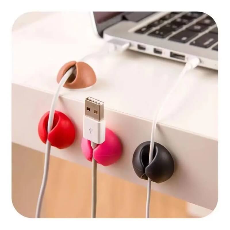 6 pack silicon cable clip earphone wire storage holder organizer