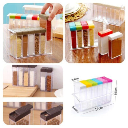 6 pcs/set kitchen spice jar