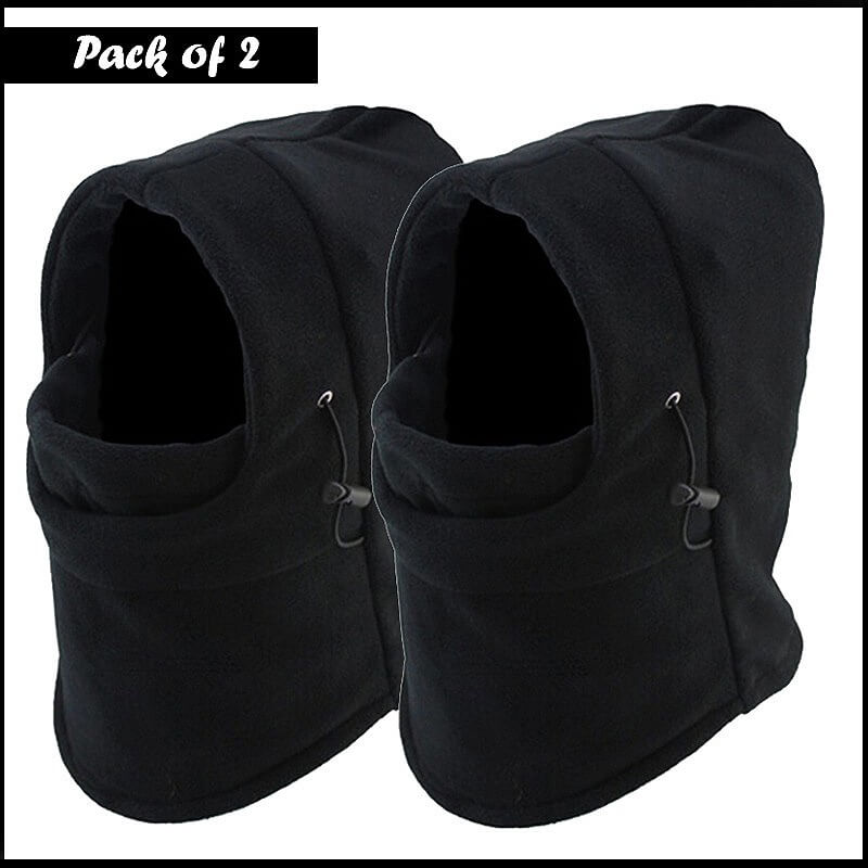 Pack of 2 pcs balaclava hat neck warmer face mask cap