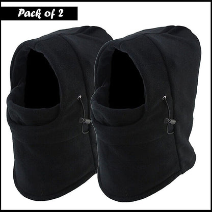 Pack of 2 pcs balaclava hat neck warmer face mask cap