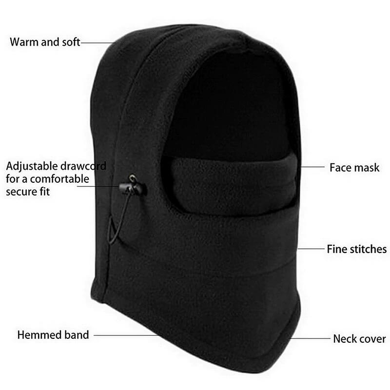 Pack of 2 pcs balaclava hat neck warmer face mask cap