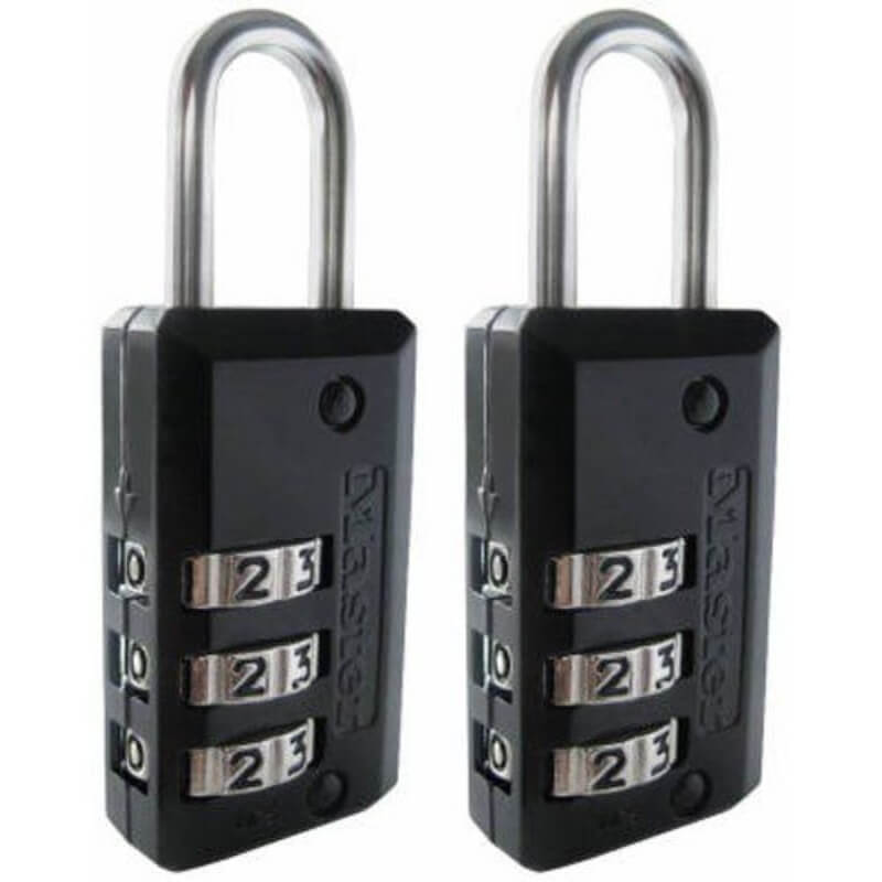 Resettable 3 digit combination padlock